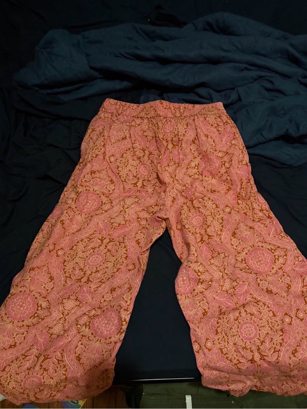 Haute Hippie Pink and Brown Printed Wide-Leg Pants